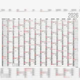 Baier & Schneider rido/idé 7033660006 Plakatkalender Mod. Office I 2026 980×685 mm