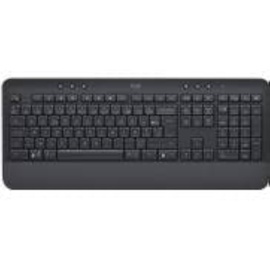 Logitech Signature K650 Comfort kabellose Tastatur mit Handballenauflage, BLE Bluetooth/Logi Bolt USB-Empfänger, Soft-Touch-Tastatur, Numpad, PC/Windows/Mac, Belgisches AZERTY - Grau