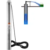 Vevor Tiefbrunnen-Tauchpumpe 2 PS 1500 W 9,8 m3/h Durchfluss 108 m Förderhöhe mit 9,1 m Stromkabel