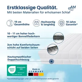 AM Qualitätsmatratzen Bonell Federkernmatratze Made in Germany 140x200cm