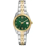 Fossil Damen Analog Quarz Uhr mit Edelstahl Armband ES5388