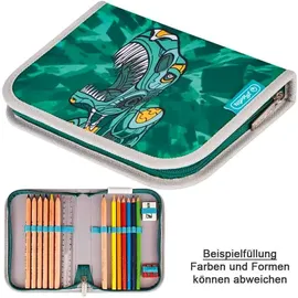 Herlitz Schulranzen-Set FiloLight Plus Heavy Metal Kunstfaser grün