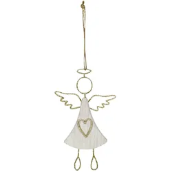 Weihnachtsdeko Holzengel zum Hängen Weiß Hängen 150 mm, 1 Stück