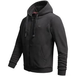Alessandro Salvarini Sweatjacke ALESSANDRO SALVARINI "ASLomborio", Herren, Gr. M (50), schwarz, Obermaterial: 65% Baumwolle, 35% Polyester, Sweatjacken Sweatjacke, warme Kapuzenjacke