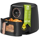 TurboTronic Heissluftfritteuse XL 7,2 Liter, 1750W, digitale XL Heißluftfritteuse, 8 Programme, Airfryer, Fritteuse ohne Fett / Öl, 30°C - 200°C Luftfritteuse