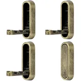 SYZOW 4 Stück Faltbarer Wandhaken, Kopfhörer Wandhalterung Klapphaken 90 °Faltbare Wandhaken Kleiderhaken Klappbare Haken Wandhandtuchhaken für Garderobe Badezimmer Küchen (Bronzefarbe)