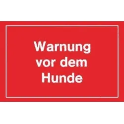Warnschilder Warnung vor dem Hunde rot