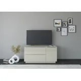 Set One by Musterring Reno Lowboard 137 cm Braun Glas/Metall/Holzwerkstoff