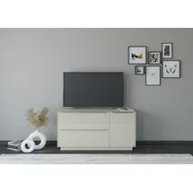 Set One by Musterring Reno Lowboard 137 cm Braun Glas/Metall/Holzwerkstoff