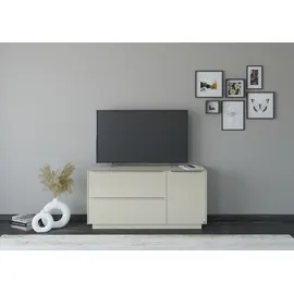Set One by Musterring Reno Lowboard 137 cm Braun Glas/Metall/Holzwerkstoff