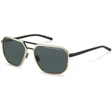 Porsche Design P8971 Polarisierte Sonnenbrille - Gold / Black - Smoke / CAT3
