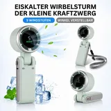 3600mAh Tragbar Nackenventilator 180° Hals Ventilator USB Halsventilator,Wiederaufladbare Ventilator - Grün