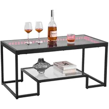 Vevor Couchtisch Schwarz Glas 100 x 51 x 48 cm