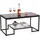 Vevor Couchtisch Schwarz Glas 100 x 51 x 48 cm