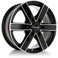 AVUS Racing Avus AC V61 6,5 x 16 6 x 125 ET68 Schwarz Poliert