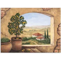 ARTland Wandbild »Fenster in der Toskana«, Fensterblick, (1 St.),