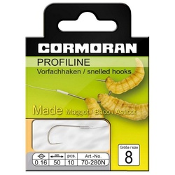 Daiwa Cormoran Teighaken, Cormoran Profiline Madenhaken gebunden Gr.16 Ø 0.1 mm