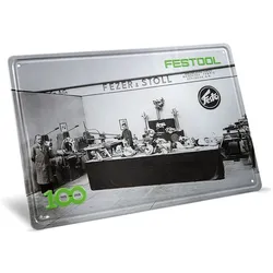 Festool 100 Jahre Blechschild Retro Messestand, limitierte Auflage
