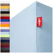 r-up Spannbettlaken Baumwolle-Elasthan 120 x 200 - 130 x 220 cm hellblau