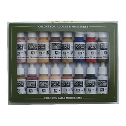 Vallejo Acrylic Model Color Set  Face/Skin Colors(16)