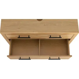 Home Affaire Waschbeckenunterschrank »Satori« Breite 100 cm, Fronten & Rahmen aus Eiche, Klappe und Schublade