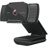 Conceptronic AMDIS06B 2K 1080P FullHD Autofokus-Webcam mit Mikrofon