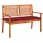 vidaXL 2-Sitzer-Gartenbank 120 x 0 x 0 cm Rot