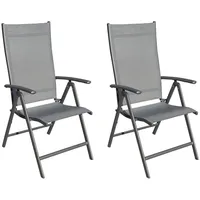 LC Garden »Garvio« 2er Set Klappsessel Verstellsessel anthrazit Textilen