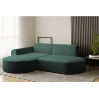 Fun Möbel Ecksofa Designersofa BONDY in Stoff Ascot Petrol