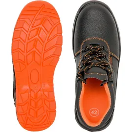 Urgent Arbeitsschuhe Sicherheitsschuhe Schutzschuhe Ankle OHNE Stahlkappe (101OB-OR) Gr. - Schwarz/Orange -