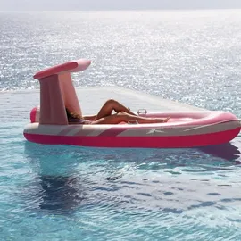 Intex Pink Paradise Boat (244x97x114cm) mit Haltegriffen und Getränkehaltern