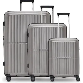 pactastic Collection 01 Koffer-Set 3-tlg. grau/coffee metallic