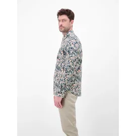 Lerros Langarmhemd mit floralem Alloverprint Weiß L