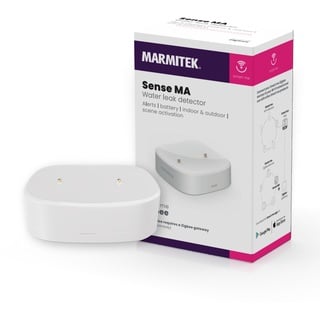 Zigbee Wassermelder Drahtlos - Marmitek Sense MA Flood Sensor - Drahtlos - Wireless Water Leak Detector - Zigbee 3.0 - Water Level - Überflutungssensor - Flutsensor - Wasseralarm - Wasserstandssensor