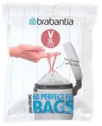 Brabantia (V) Müllbeutel, 3 Liter 11 68 03 , 1 Spenderpackung = 60 Müllbeutel