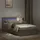 vidaXL Bett mit Bettkasten LED Cappuccino-Braun Kunstleder 100x200 cm