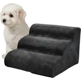 Relaxdays Hundetreppe, 3 Stufen, Schwarz