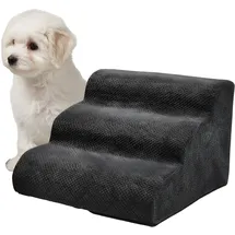 Relaxdays Hundetreppe, 3 Stufen, Schwarz
