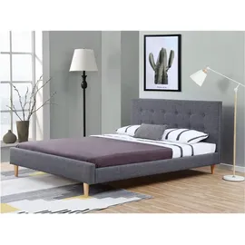 Hti-Living Bett 90 x 200 cm Grau