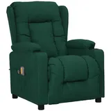 vidaXL Massagesessel, mit Aufstehhilfe, Dunkelgrün Stoff vidaXL