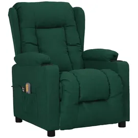 vidaXL Massagesessel, mit Aufstehhilfe, Dunkelgrün Stoff vidaXL