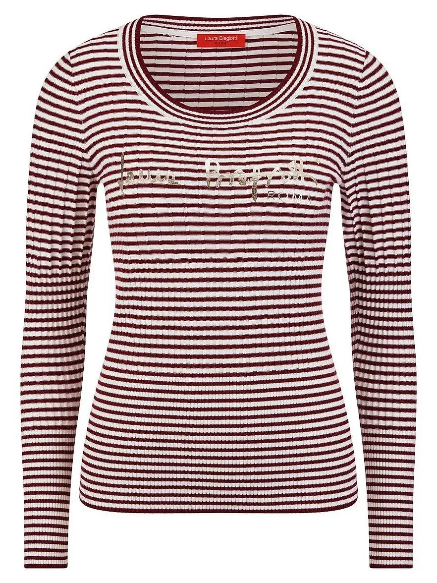 Rundhals-Pullover Laura Biagiotti Roma rot, 36