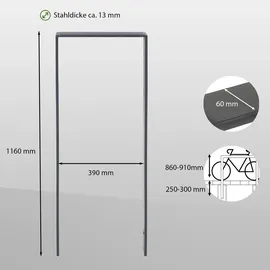 Trutzholm 5 x Fahrradanlehnbügel 119 x 39 cm Flachstahl 13 mm Anthrazit Einbetonieren