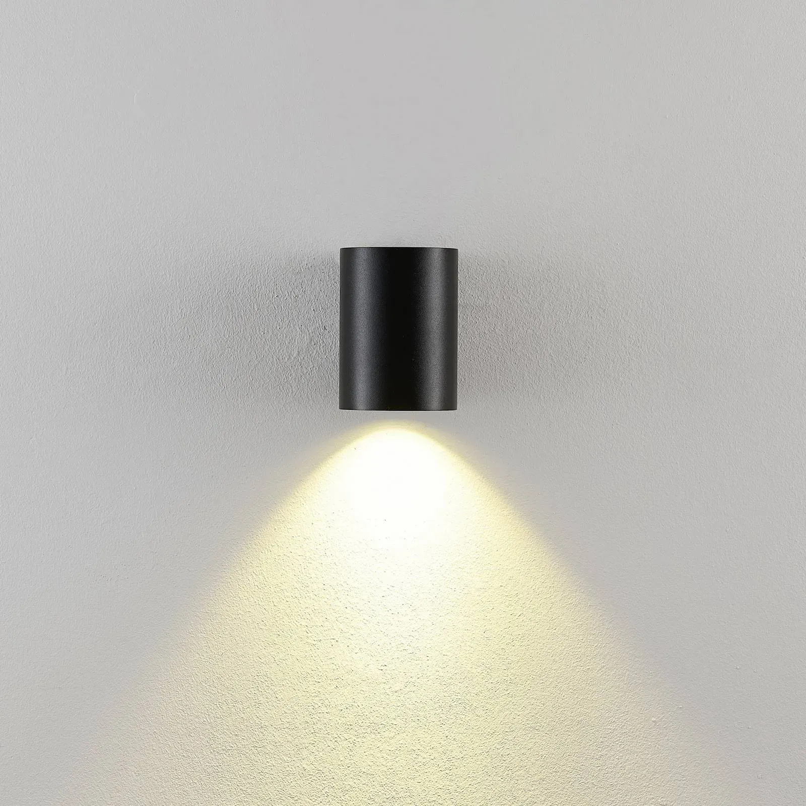 Deko-Light Aussenwandleuchte CAN, dimmbar, schwarz, Aluminium, Wandleuchte außen - 8 cm - 8 cm - 10.8 cm