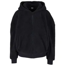URBAN CLASSICS Zip-Kapuzenpullover in black | Gr.: L