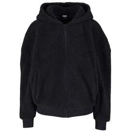 URBAN CLASSICS Zip-Kapuzenpullover in black | Gr.: L