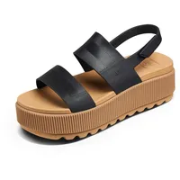 REEF Water Vista Higher Plateau-Sandale für Damen, wasserfreundlich, verstellbarer Riemen, Schwarz/Hellbraun, Größe 40 - 37.5 EU