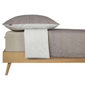 SCHIESSER Vinnie unifarben Grau 135 x 200 cm + 80 x 80 cm