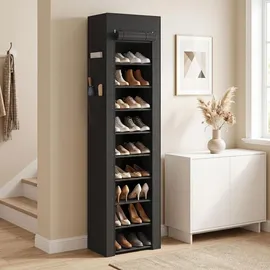 Homcom Schuhregal 30 x 175 x 45 cm stapelbar / schwarz