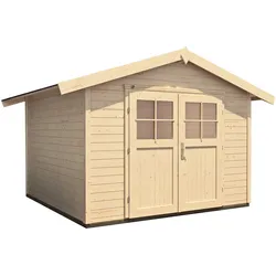 Weka Gartenhaus 122 - 28 mm-Gartenhaus 122 - 240 x 205 cm (Gr. 1)-naturbelassen - 50 % Rabatt auf Dacheindeckung